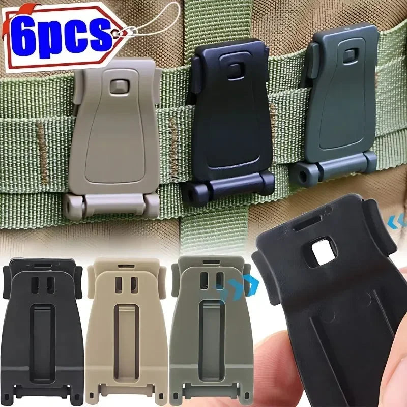 6er Set MOLLE Clip Tactical Strap Verbindungsschnallen – clever-campen Ansicht 2