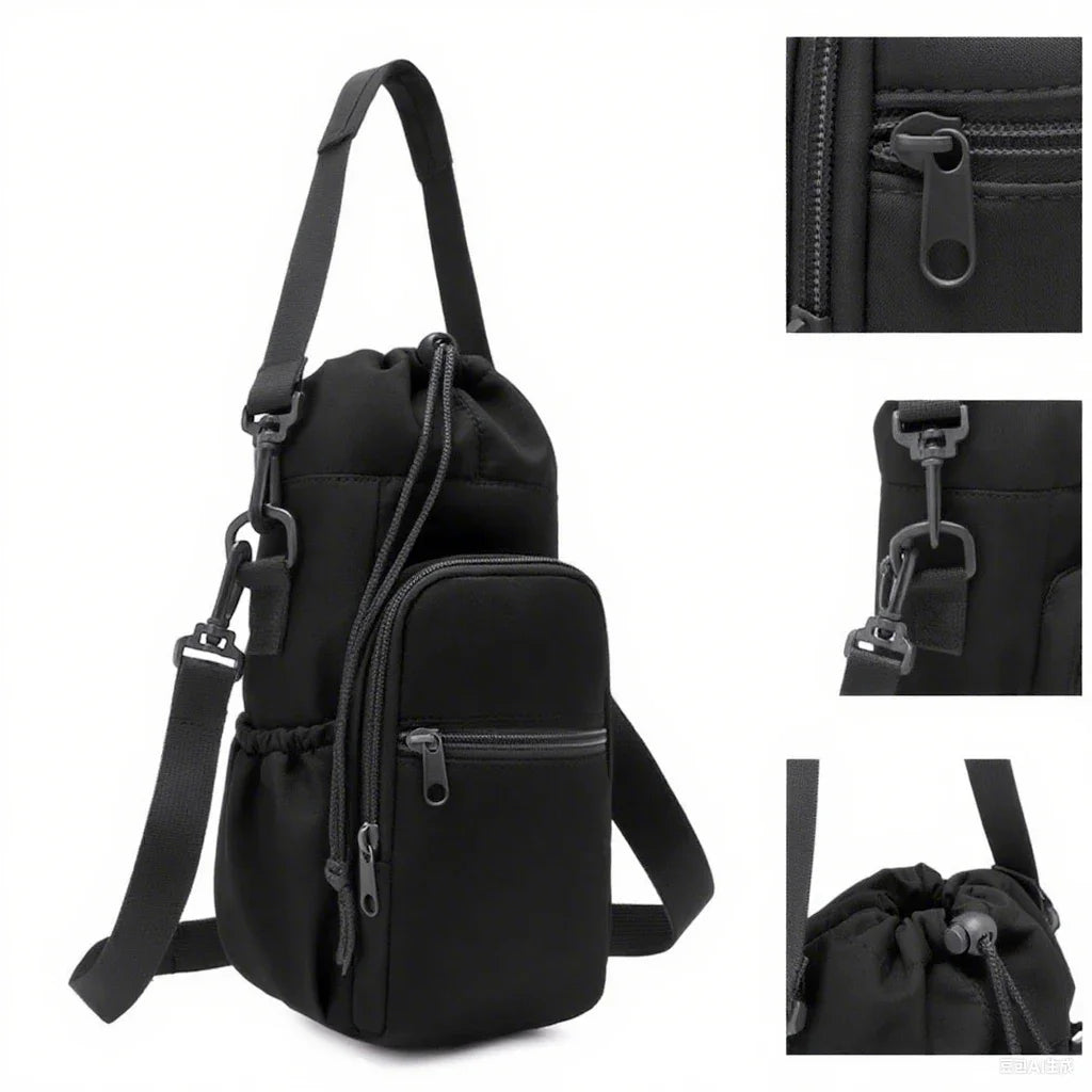 Trinkflaschen Tasche mit verstellbarem Tragegurt – clever-campen Ansicht 3