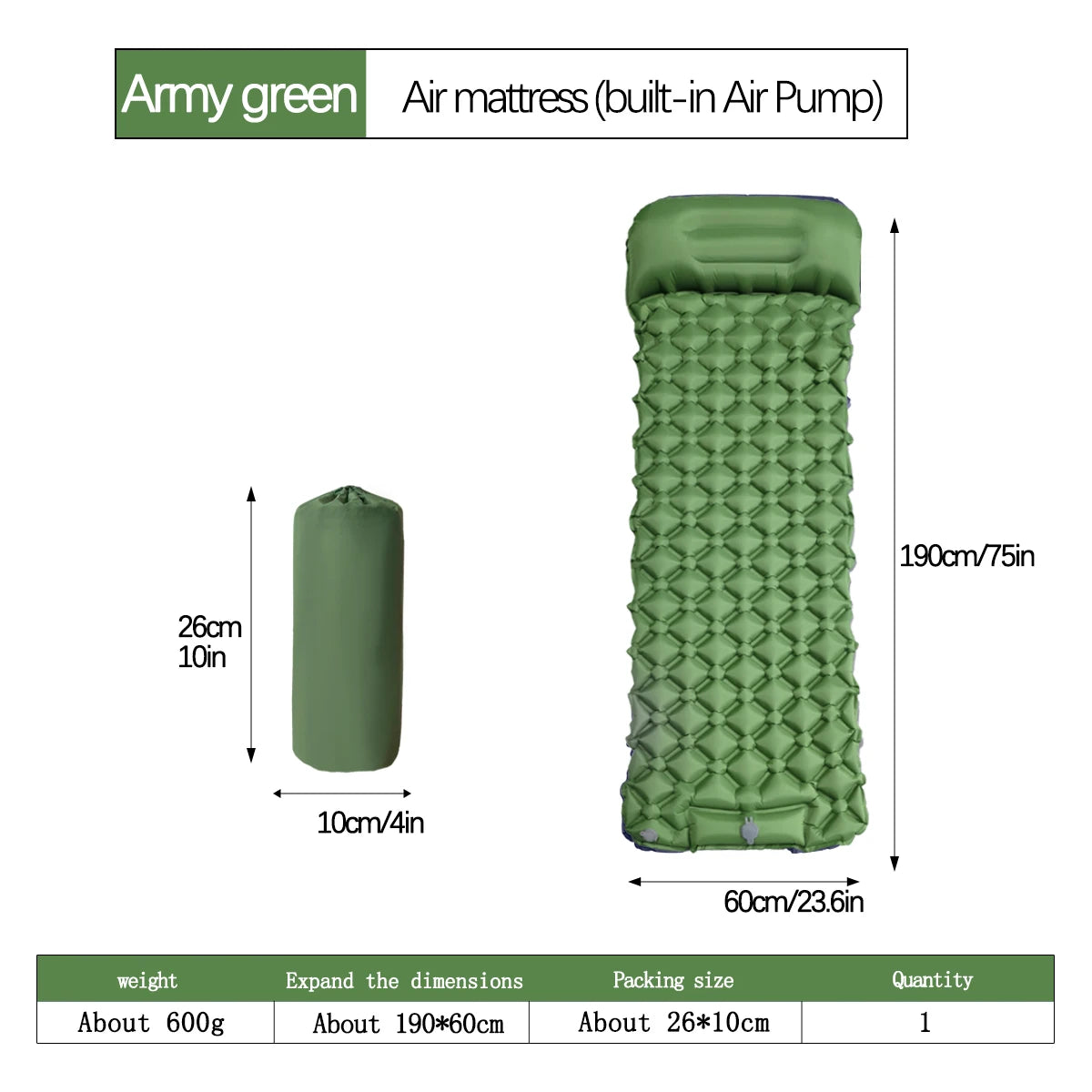 Ultraleichte Luftmatratze mit integriertem Pump-System – clever-campen Ansicht 4