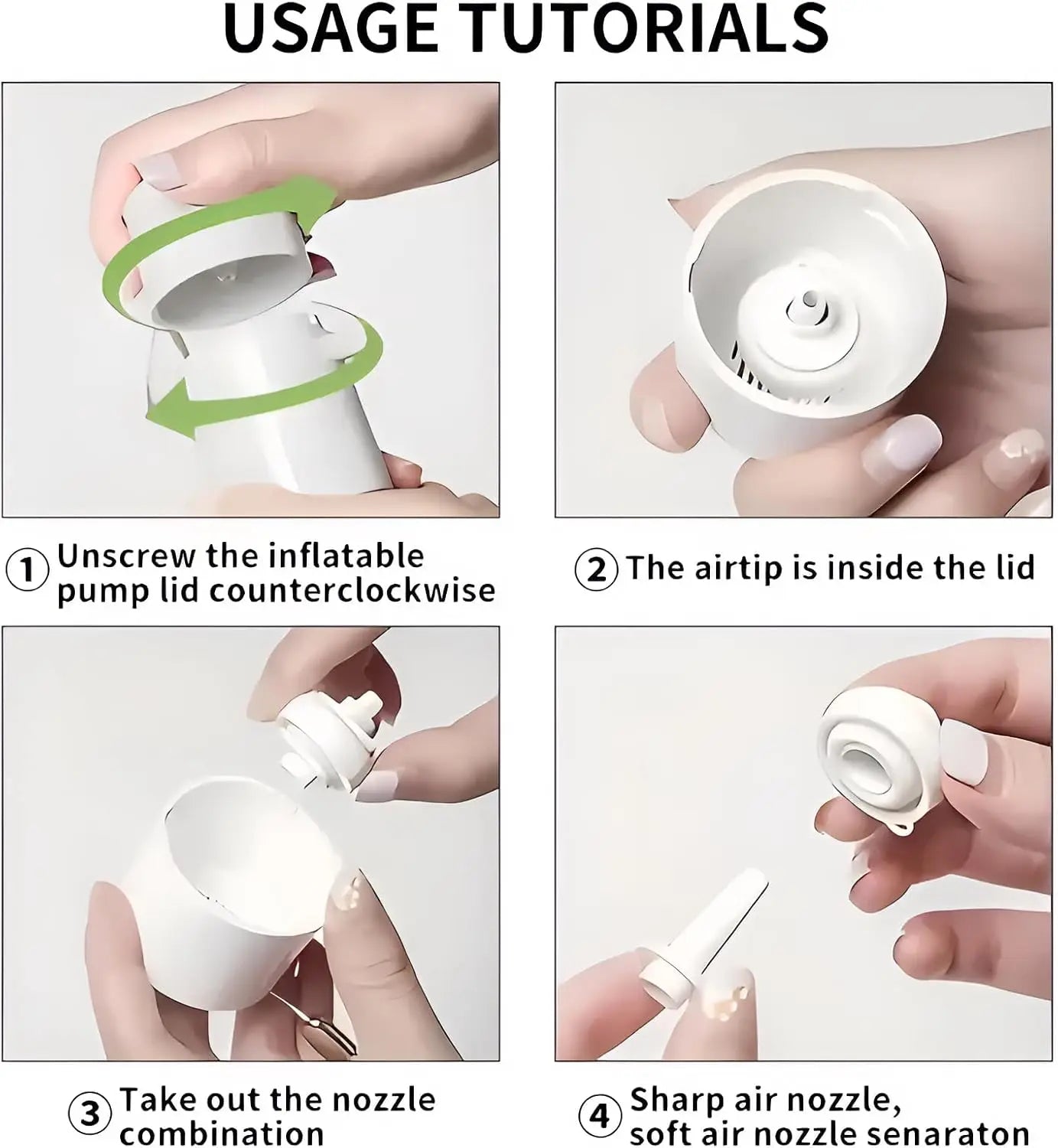 Kompakte Luftmatratzen-Pumpe mit SOS-Lampe – Wiederaufladbar – clever-campen Ansicht 5