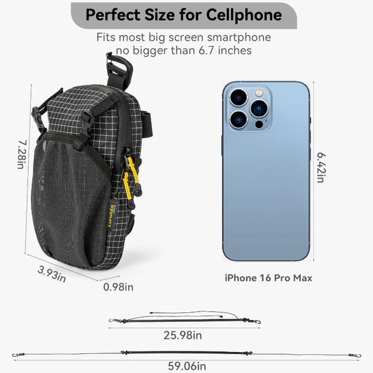 Wasserdichte Schultertasche für Rucksack - Handyhalterung – clever-campen Ansicht 2
