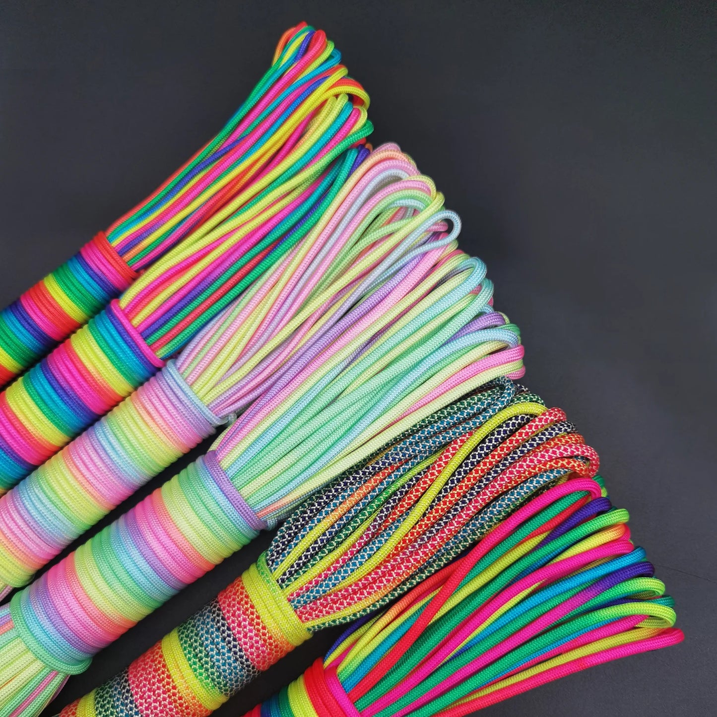 Regenbogen Paracord 7 Stränge 2mm/3mm/4mm für Camping – clever-campen Ansicht 2