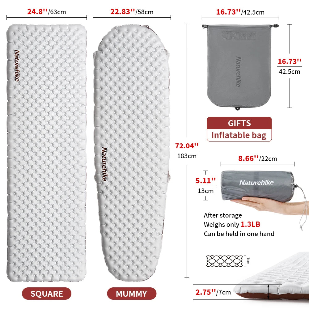 Naturehike 5.8 R-Wert Luftmatratze für Camping – clever-campen Ansicht 4