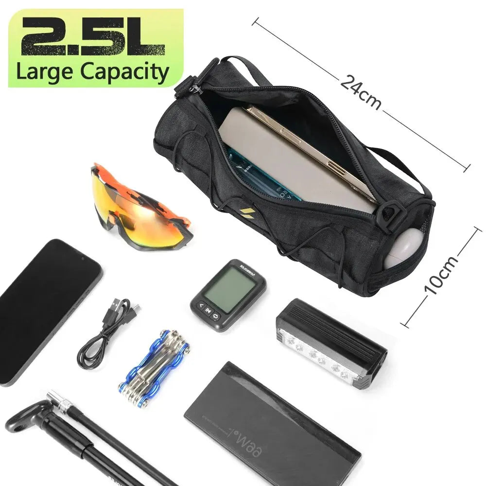 Fahrrad-Lenkertasche 2.5L Multifunktionale Fahrradtasche – clever-campen Ansicht 5