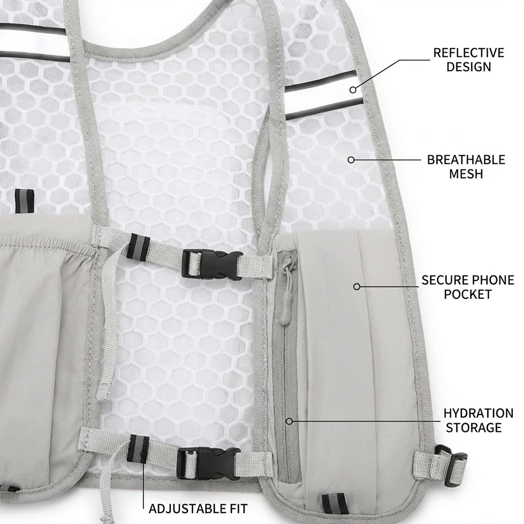 Leichte Trinkweste mit Handyhalterung für Sport – clever-campen Ansicht 5