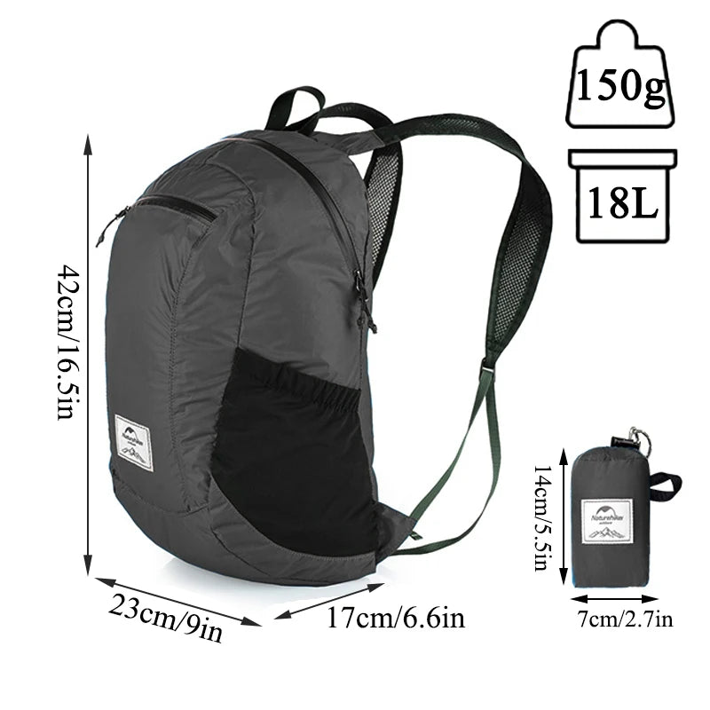 Naturehike 18L Camping Rucksack faltbar und wasserdicht – clever-campen Ansicht 5