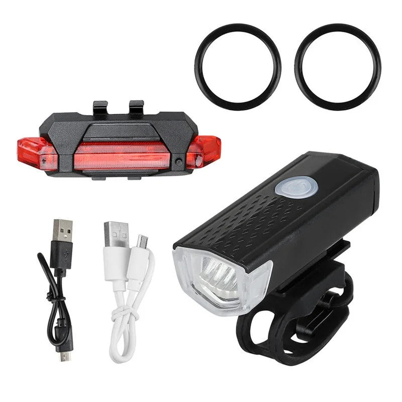 USB Wiederaufladbares Fahrradlicht Set für MTB & Strasse – clever-campen Ansicht 3