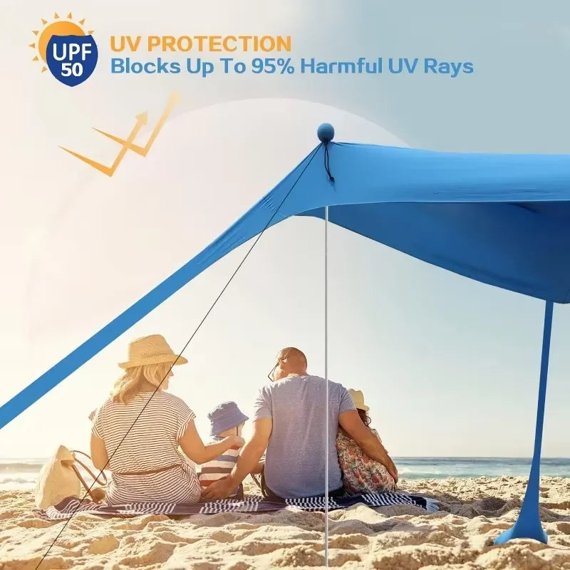 Strandzelt UPF50+ Windfest für Outdoor & Camping – clever-campen Ansicht 3