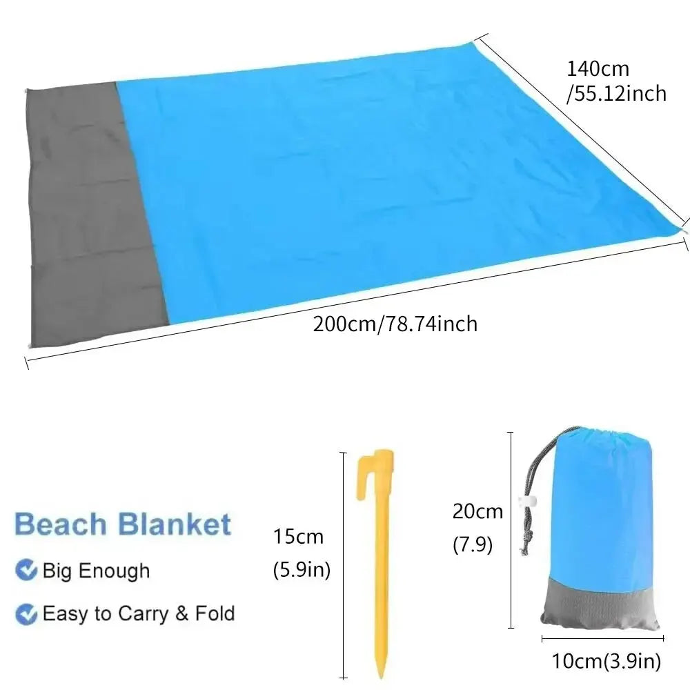 Stranddecke Sandfrei & Wasserdicht 200x140cm – clever-campen Ansicht 2