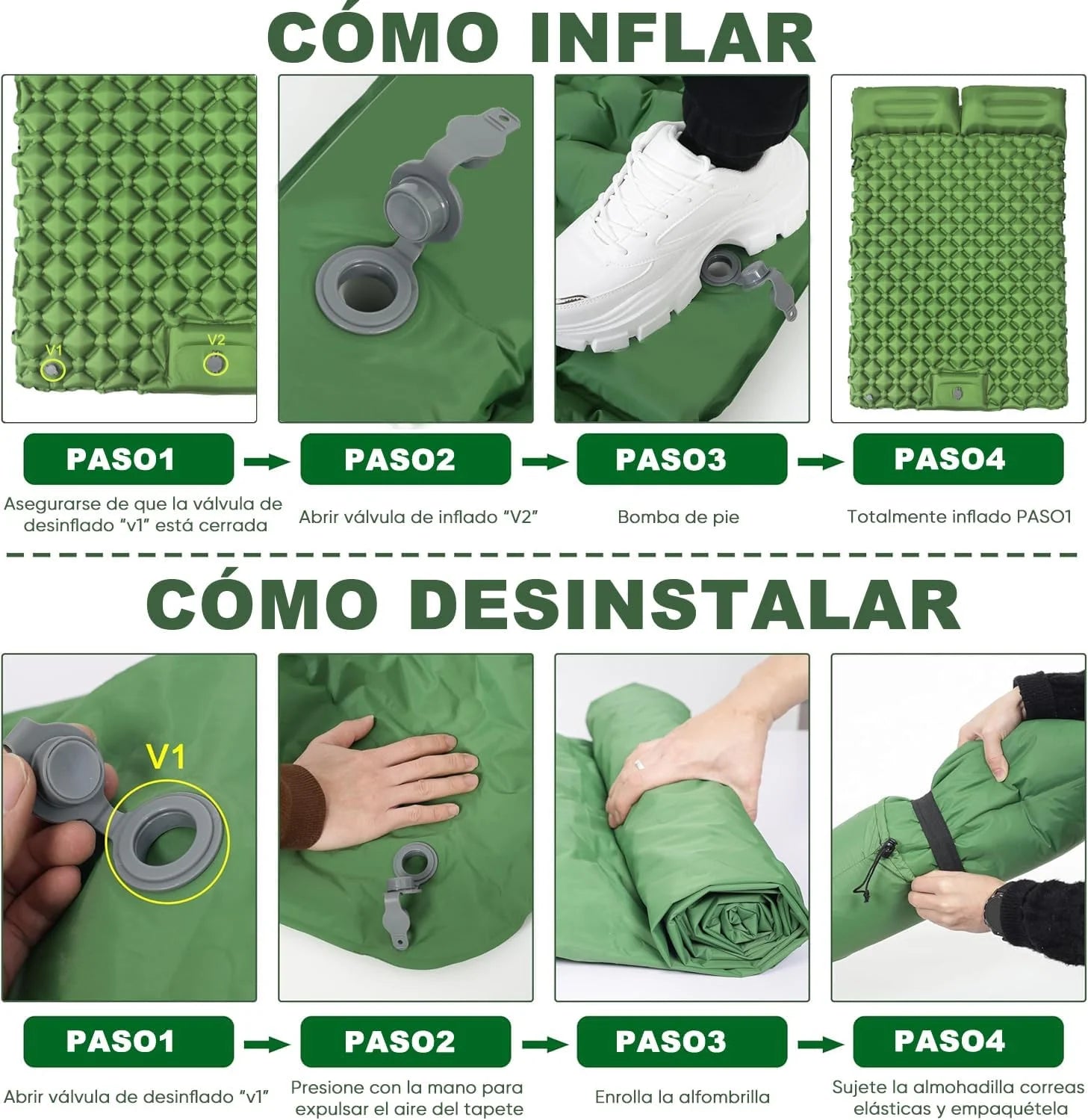 Doppel Isomatte aufblasbar für Camping & Outdoor – clever-campen Ansicht 6