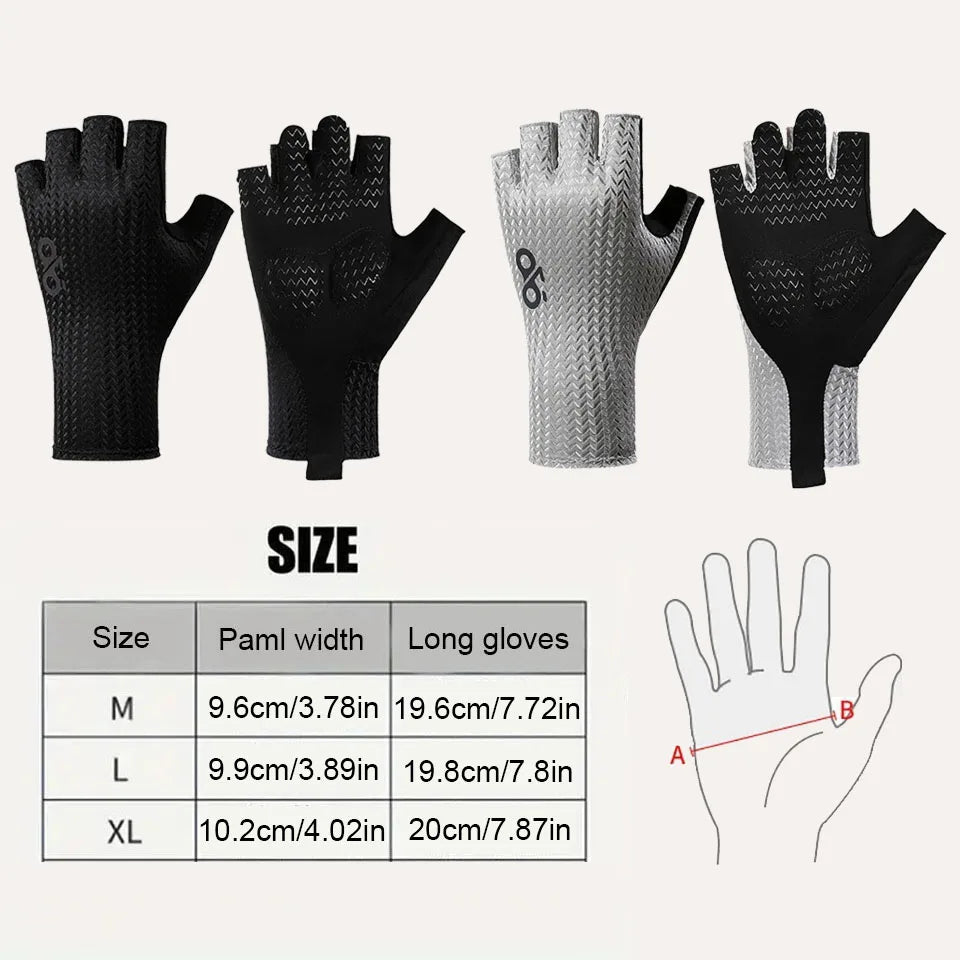 GTUBIKE Sommer Atmungsaktive Halbfinger Fahrrad-Handschuhe – clever-campen Ansicht 2