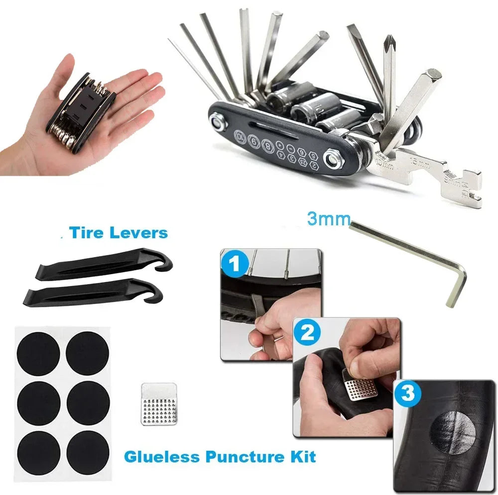 Velo Reparatur-Set: Multi-Tool & Reifen-Flickzeug – clever-campen Ansicht 5