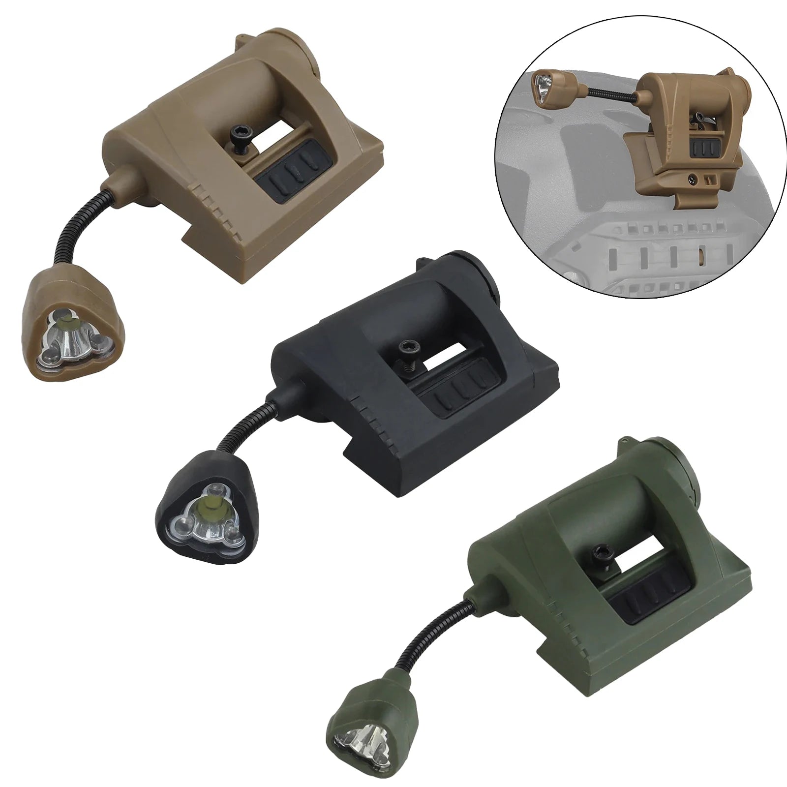Taktische Helmleuchte mit 3 Modi für Outdoor-Aktivitäten – clever-campen Ansicht 2