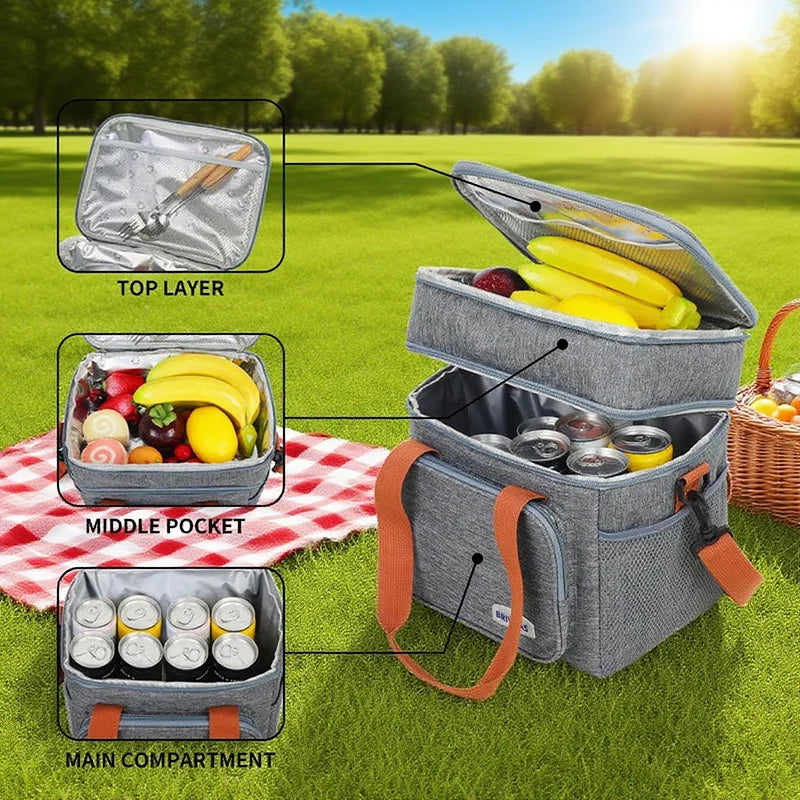Thermobeutel für Picknick und Lunch – doppelwandig – clever-campen Ansicht 3
