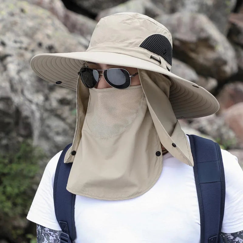 Verstellbare Outdoor Angelmütze mit Sonnenschutz – clever-campen Ansicht 2