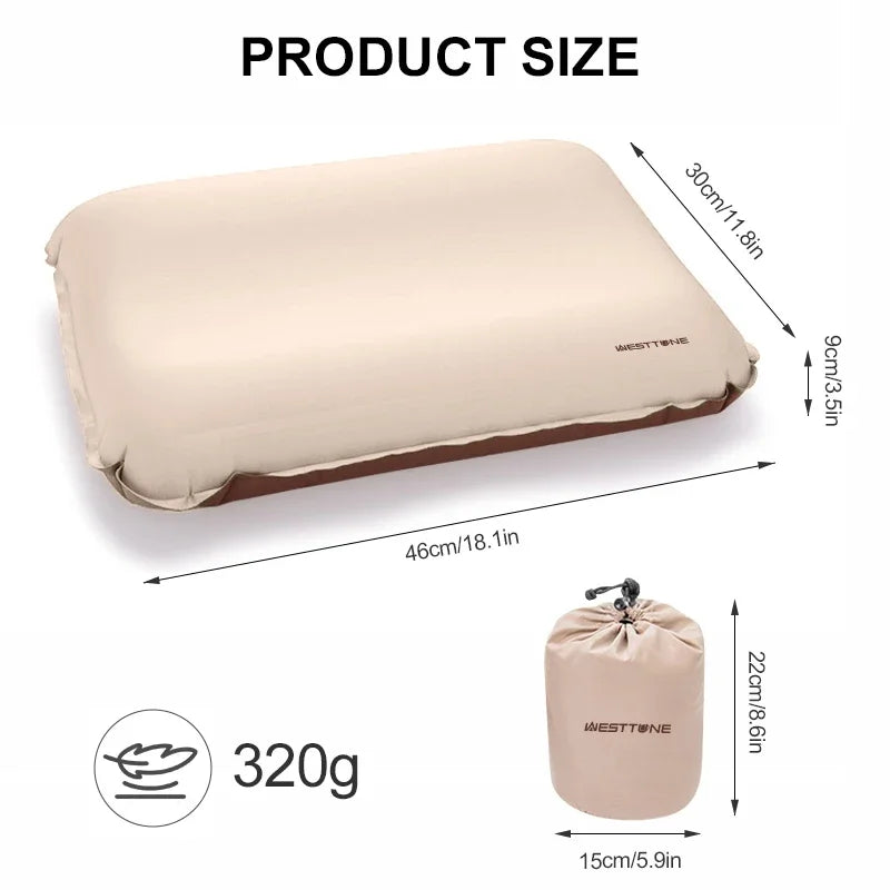 Westtune Campingkissen Selbstaufblasend 3D Ultraleicht – clever-campen Ansicht 4