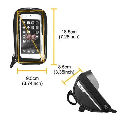 Wasserdichte Fahrradlenkertasche mit Sonnenschutz 1L – clever-campen Ansicht 5
