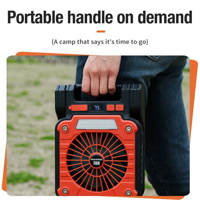 Multifunktionaler Campingventilator mit USB und Solar – clever-campen Ansicht 4