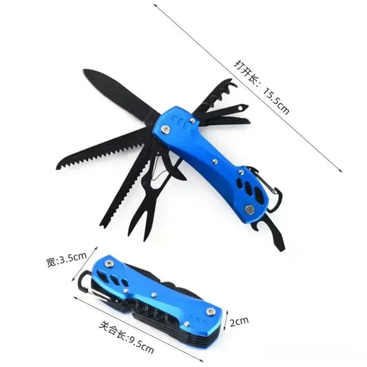 Multifunktionales Klapp-Messer aus Edelstahl für Outdoor – clever-campen Ansicht 2