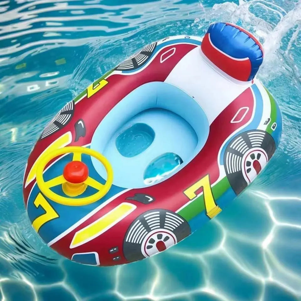 Aufblasbares Kinderboot im Auto-Design für den Sommer – clever-campen Ansicht 4