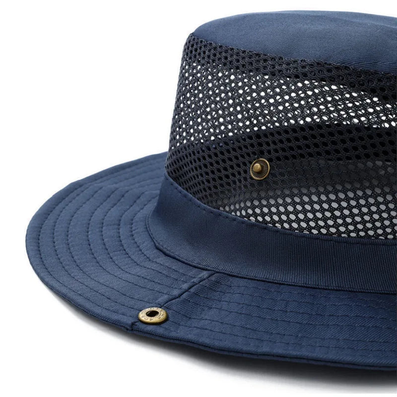 Atmungsaktive Wander-Cap mit breiter Krempe – clever-campen Ansicht 4