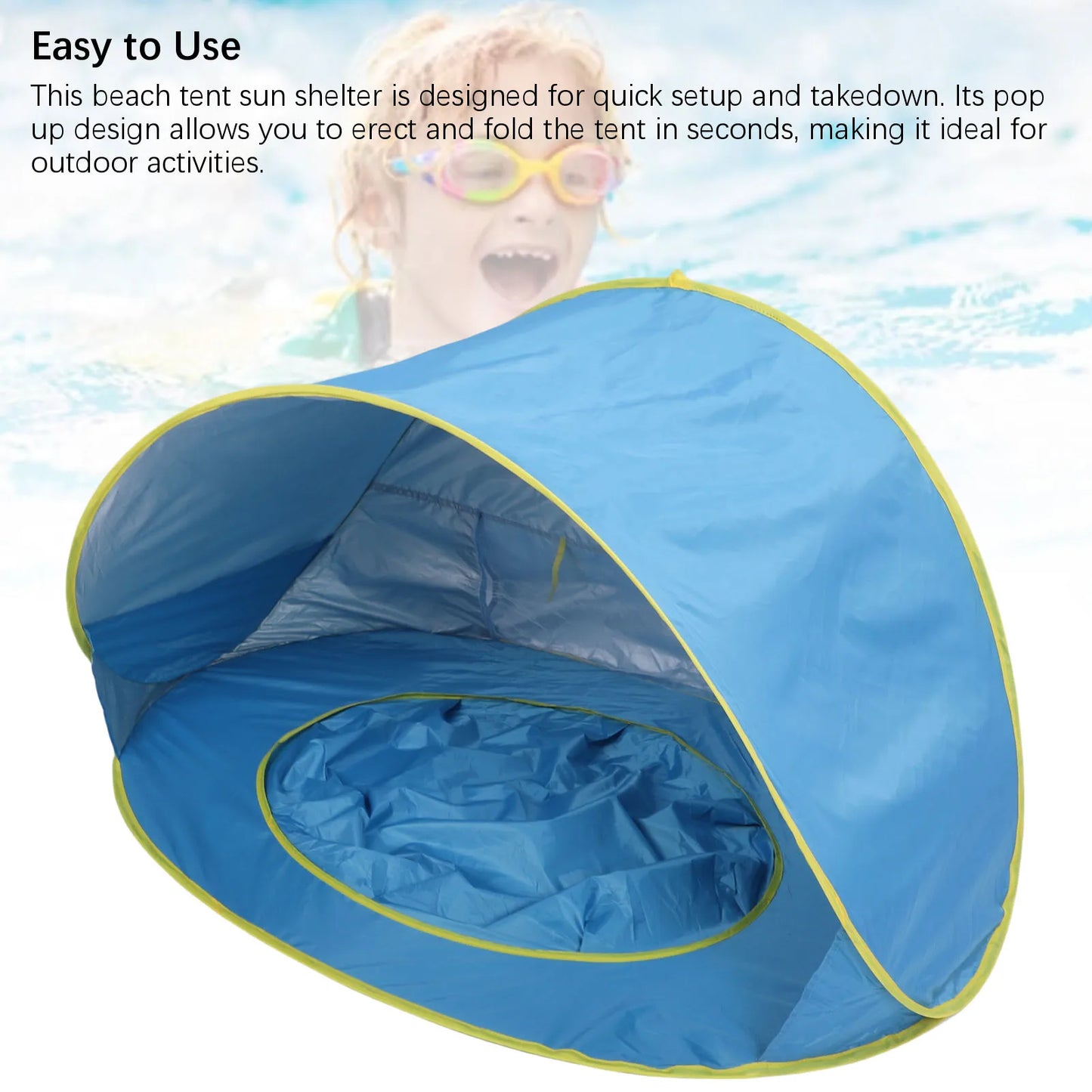 Strandzelt Sonnenschutz für Kinder – Wind- und wasserfest – clever-campen Ansicht 5