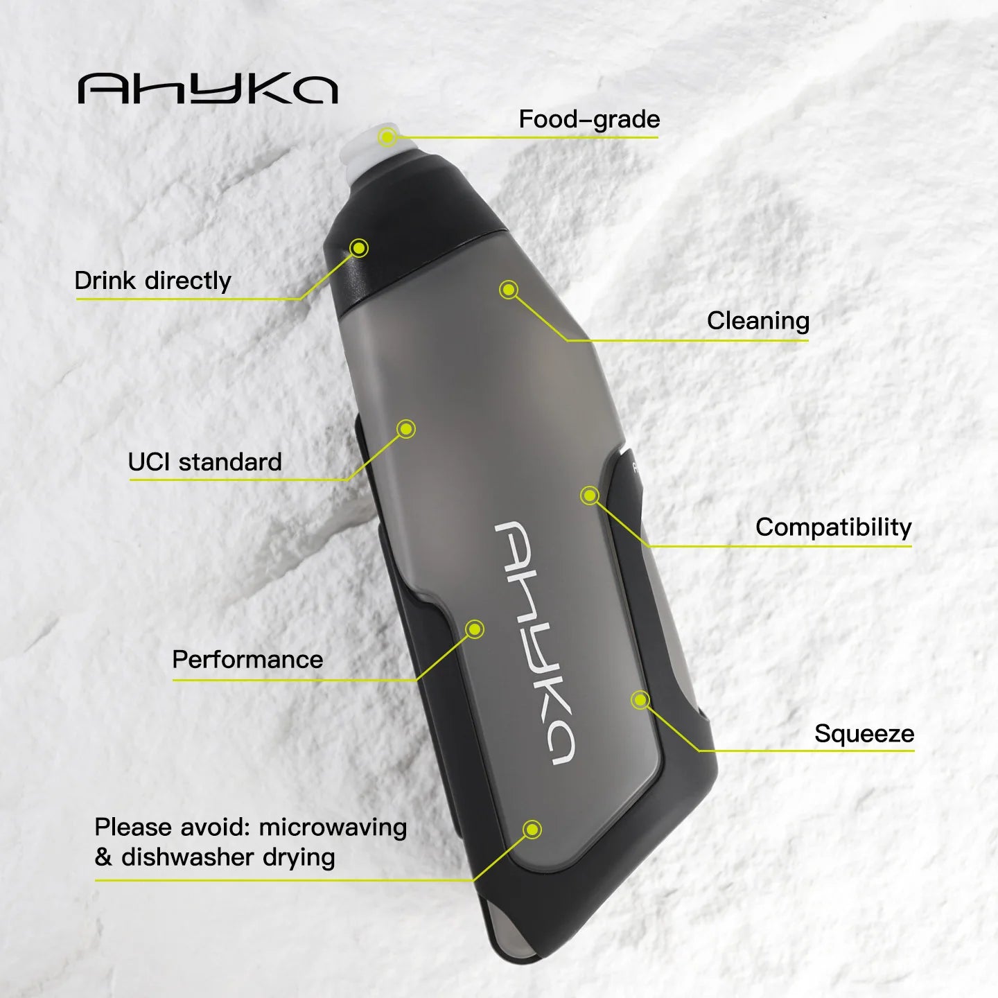AhyKa Aerodynamische Trinkflasche 600ml Set – clever-campen Ansicht 3