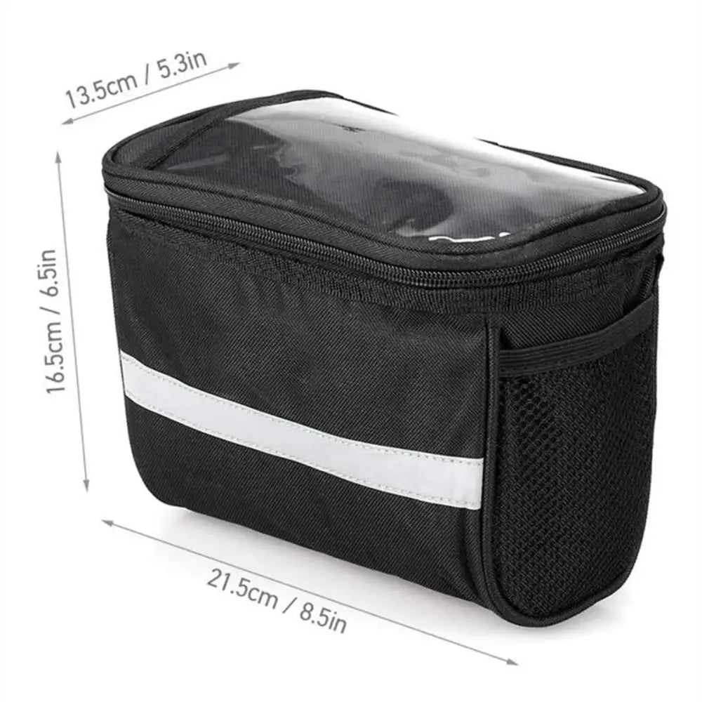 Fahrrad Lenkertasche mit reflektierendem Streifen – clever-campen Ansicht 2