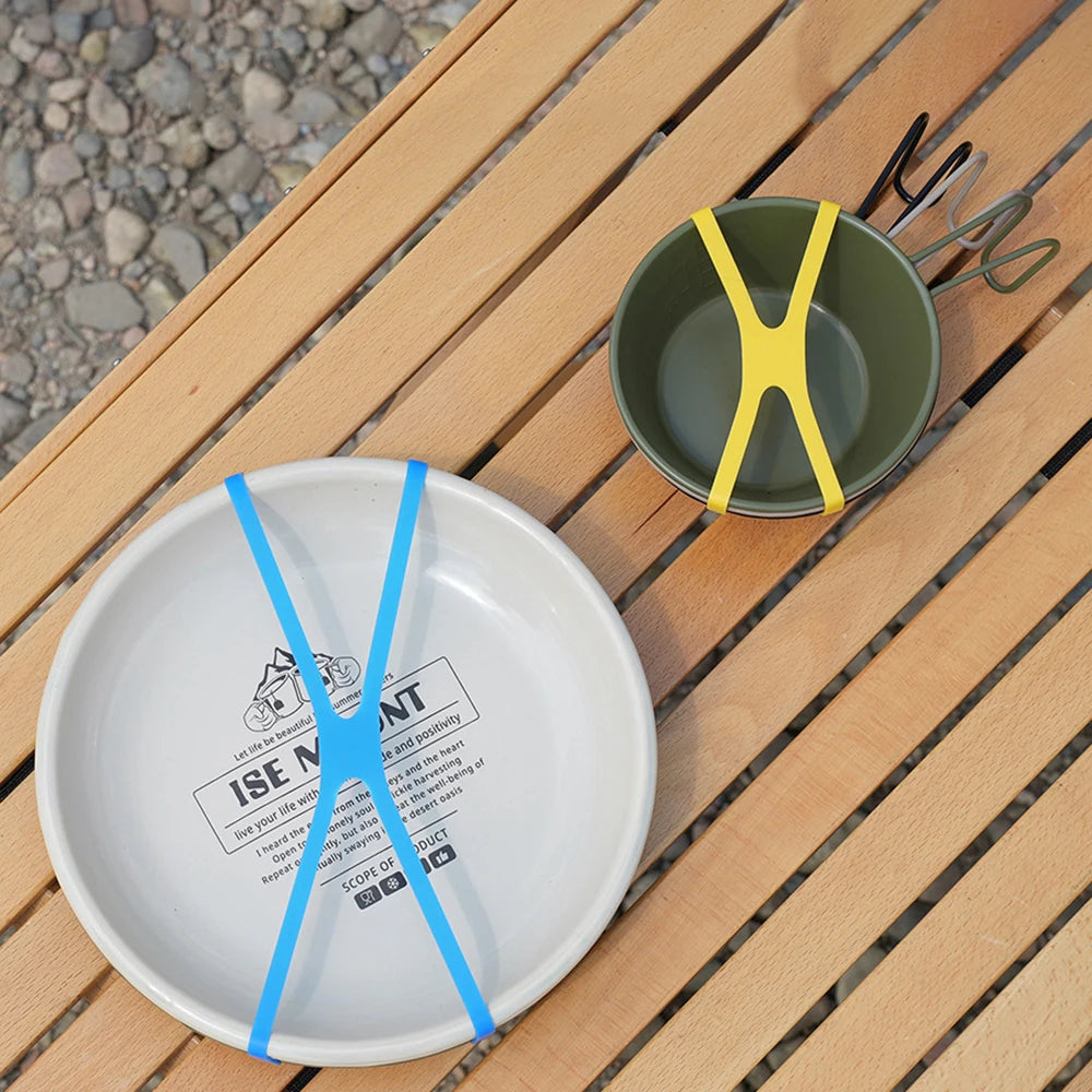H-förmige Silikonbänder für Campinggeschirr – clever-campen Ansicht 4