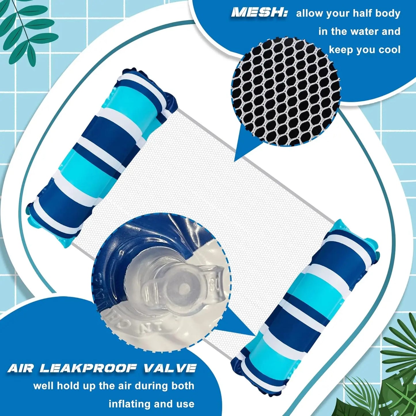 Aufblasbare Hängematte für Wasser und Poolpartys – clever-campen Ansicht 4