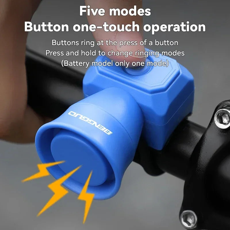 Wasserdichte elektronische Fahrradklingel mit USB-Ladung – clever-campen Ansicht 5