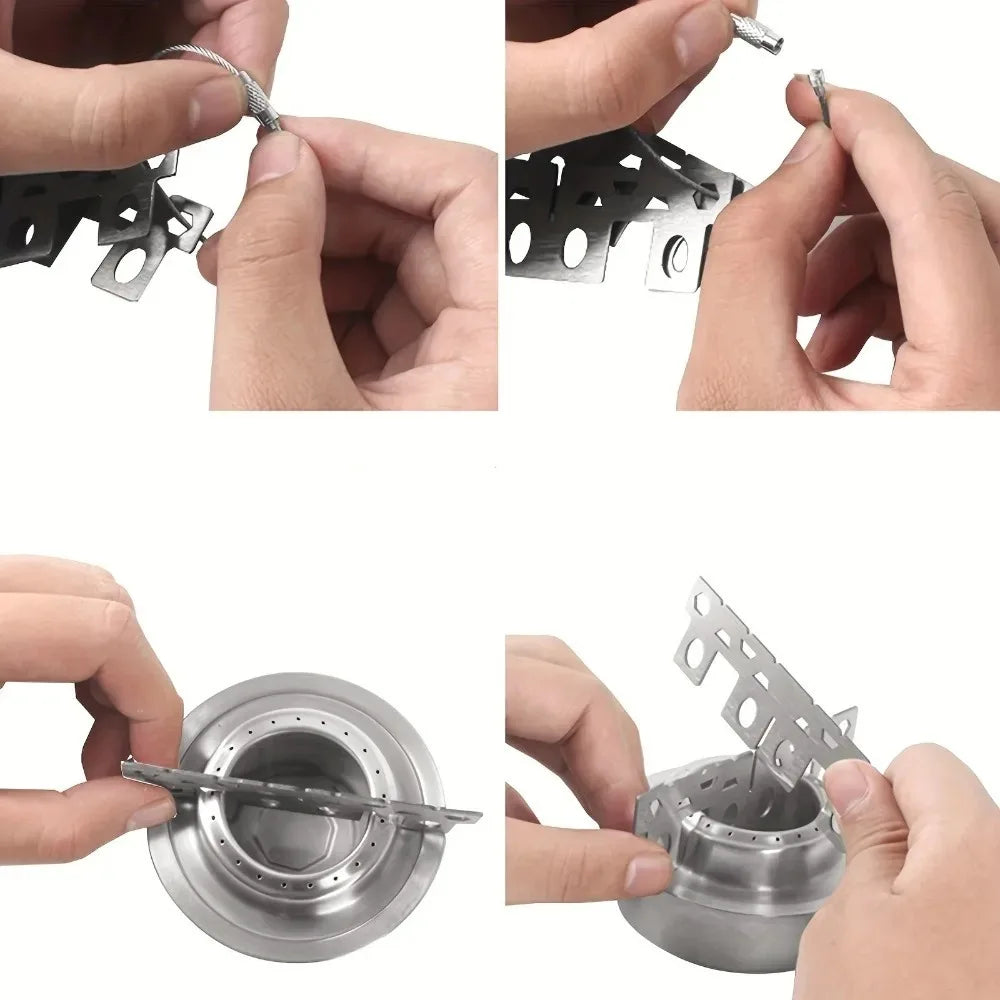 Portabler Mini-Aluminium-Alkoholkocher für Camping – clever-campen Ansicht 2