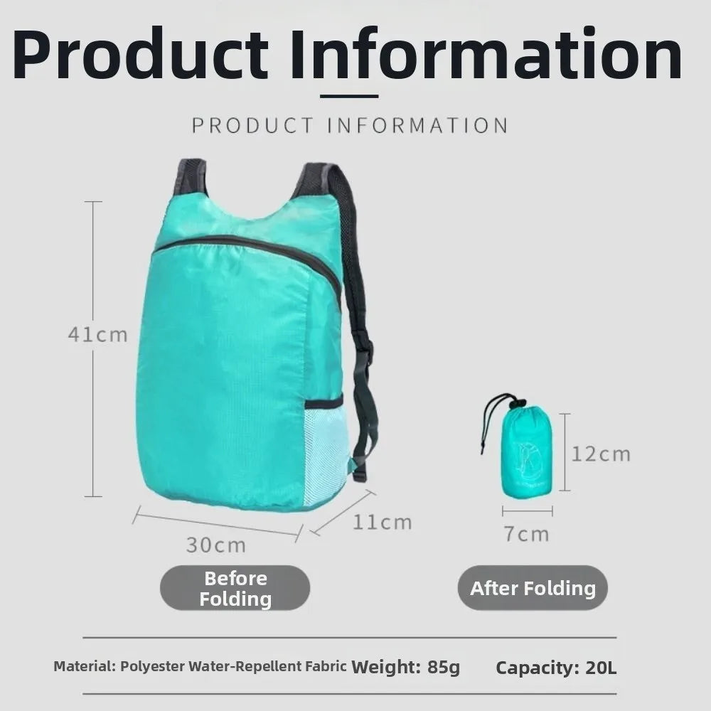 Leichter 20L Packable Rucksack – Faltbar und Wasserdicht – clever-campen Ansicht 5