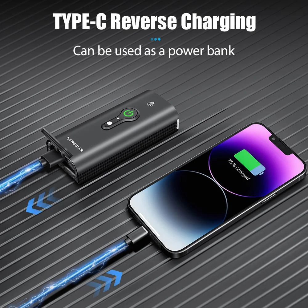 10000mAh Smart Fahrradlicht 10000LM wasserdicht USB – clever-campen Ansicht 5