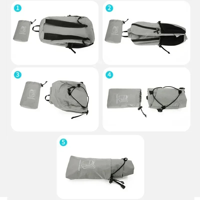 20L Faltbarer Rucksack für Wandern und Reisen – clever-campen Ansicht 3