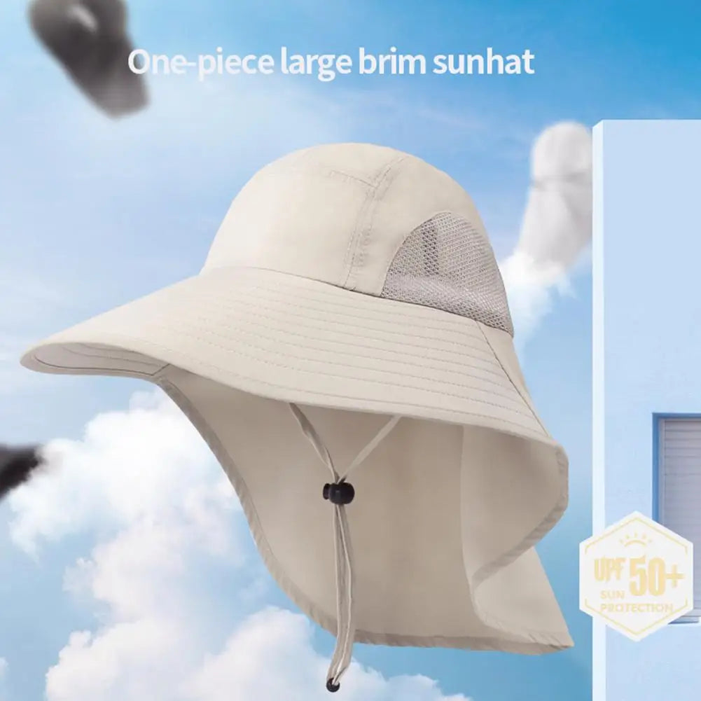 Anglerhut mit breiter Krempe und Nackenabdeckung – clever-campen Ansicht 3