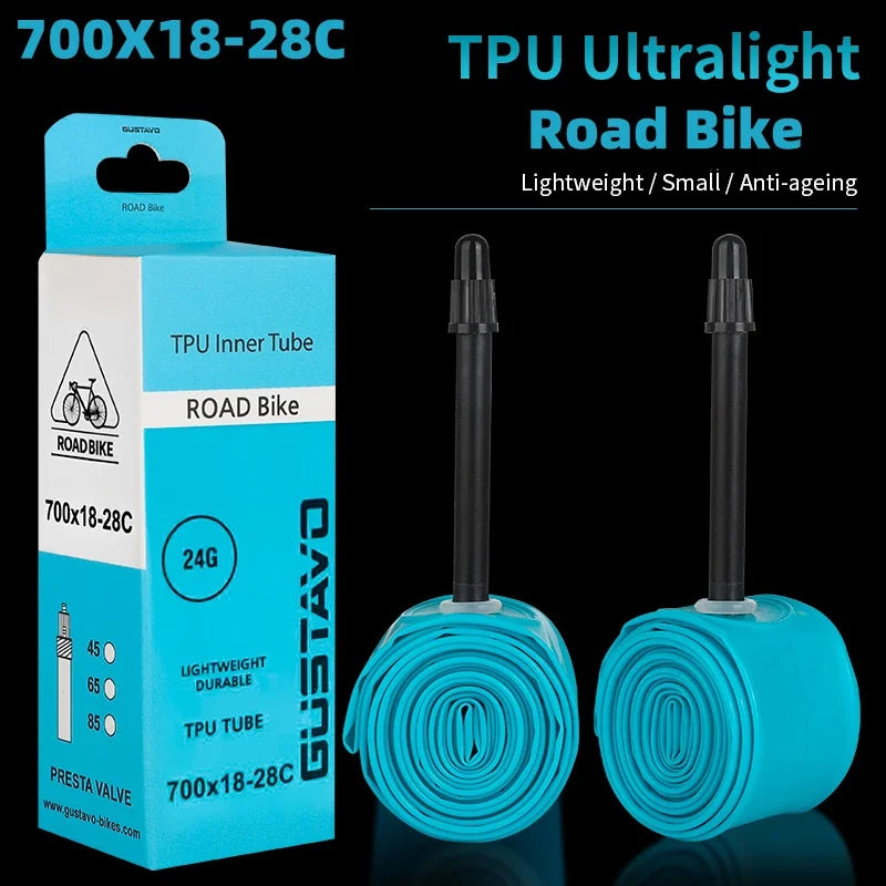 GUSTAVO TPU Fahrradschlauch 700x18-28C 24g – clever-campen Ansicht 4