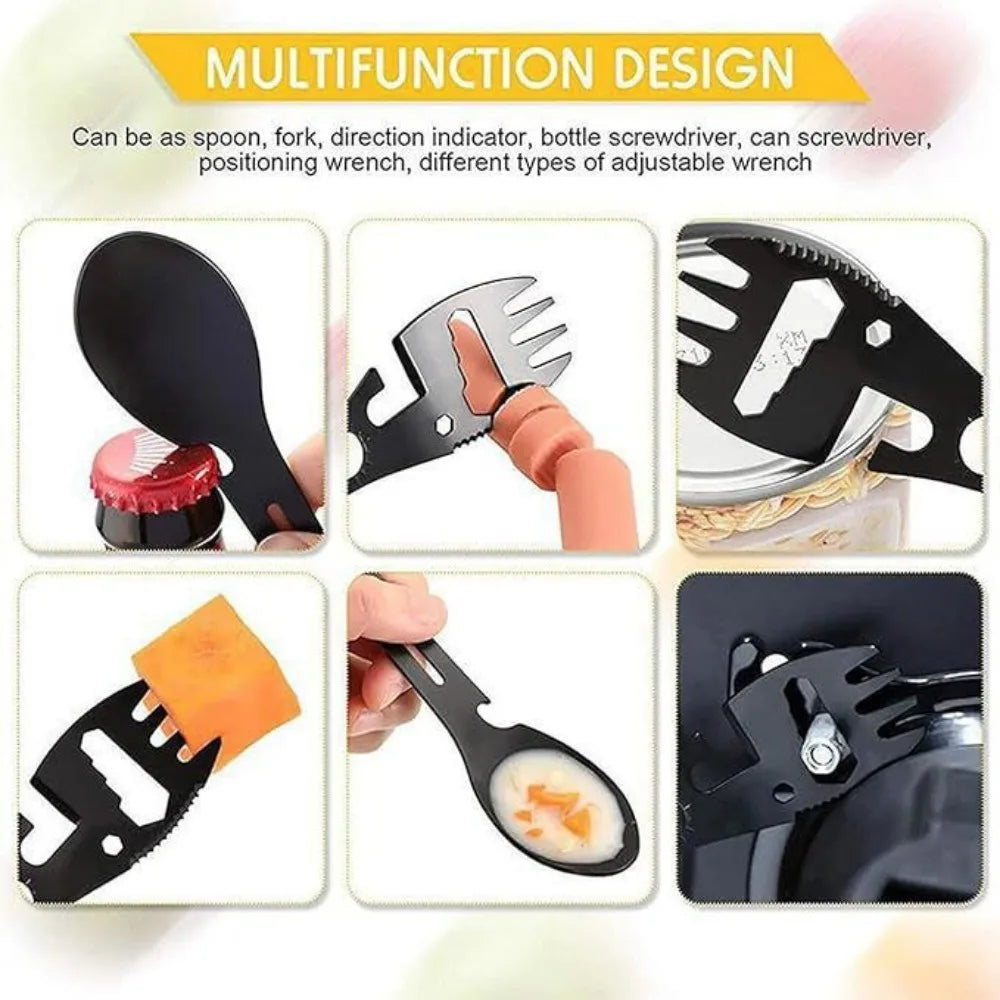 5-in-1 Camping Utensilien Set aus Edelstahl – clever-campen Ansicht 3
