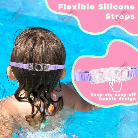 Bunte Kinder-Schwimmbrille mit breitem Sichtfeld – clever-campen Ansicht 2
