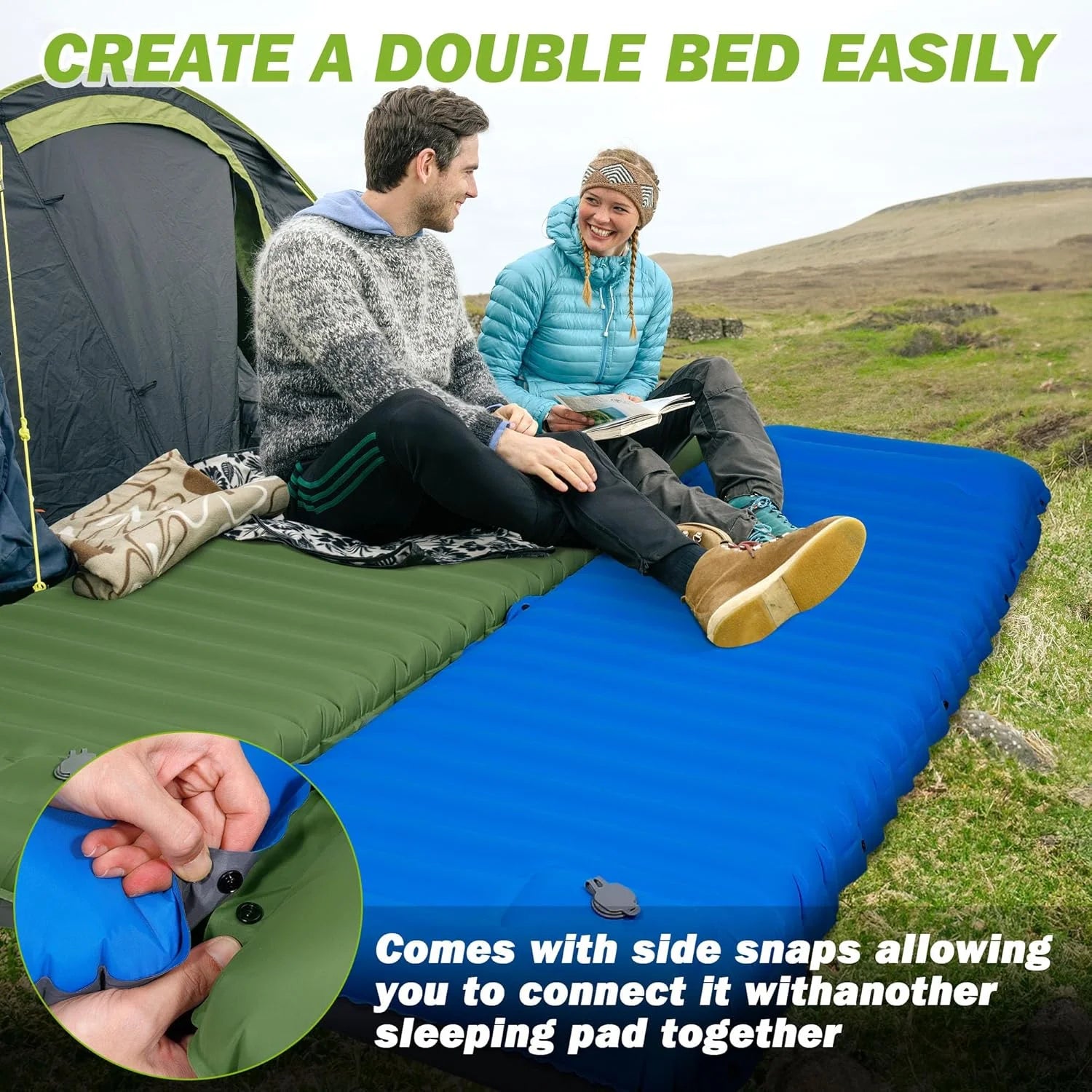 Extra Dicke 10 cm Isomatte Selbstaufblasend für Camping – clever-campen Ansicht 2