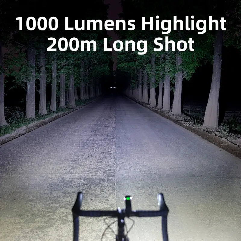 1000Lumen Fahrrad Stirnlampe mit USB-Ladung – clever-campen Ansicht 6