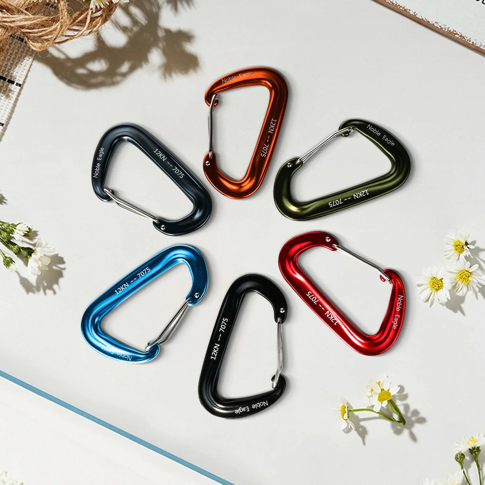 12kN Karabiner Set für Hängematten und Outdoor-Aktivitäten – clever-campen Ansicht 4
