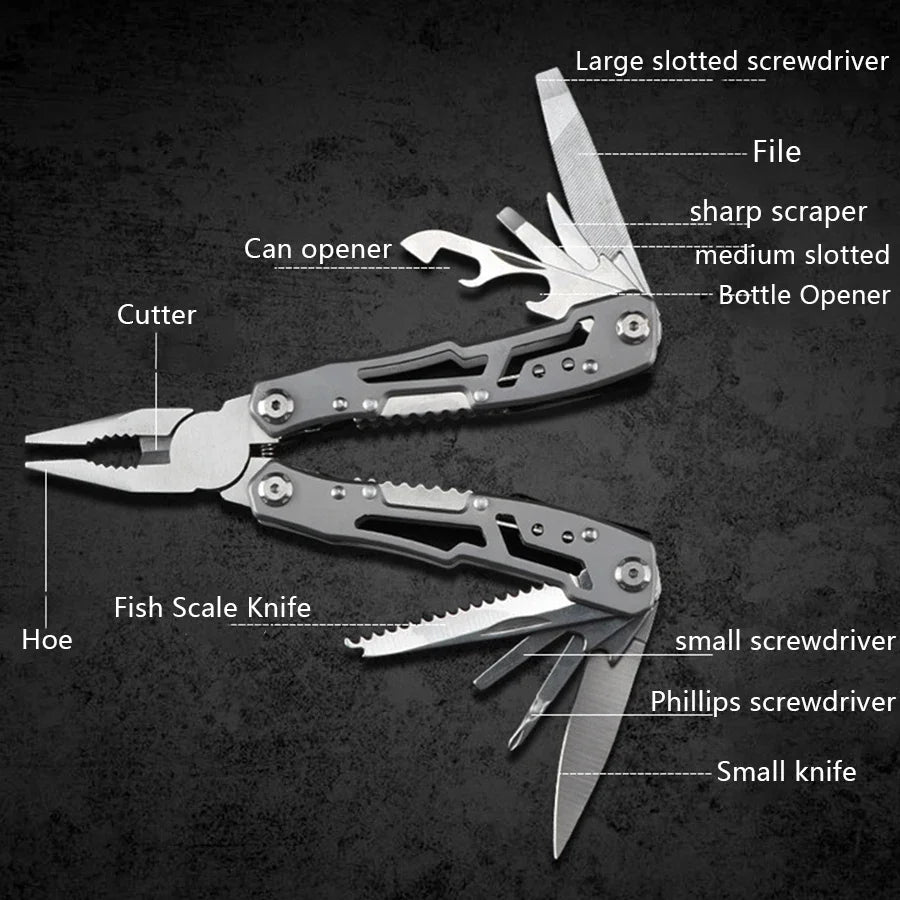 Camping Multitool Edelstahl Klappmesser mit Zangenfunktion – clever-campen Ansicht 4