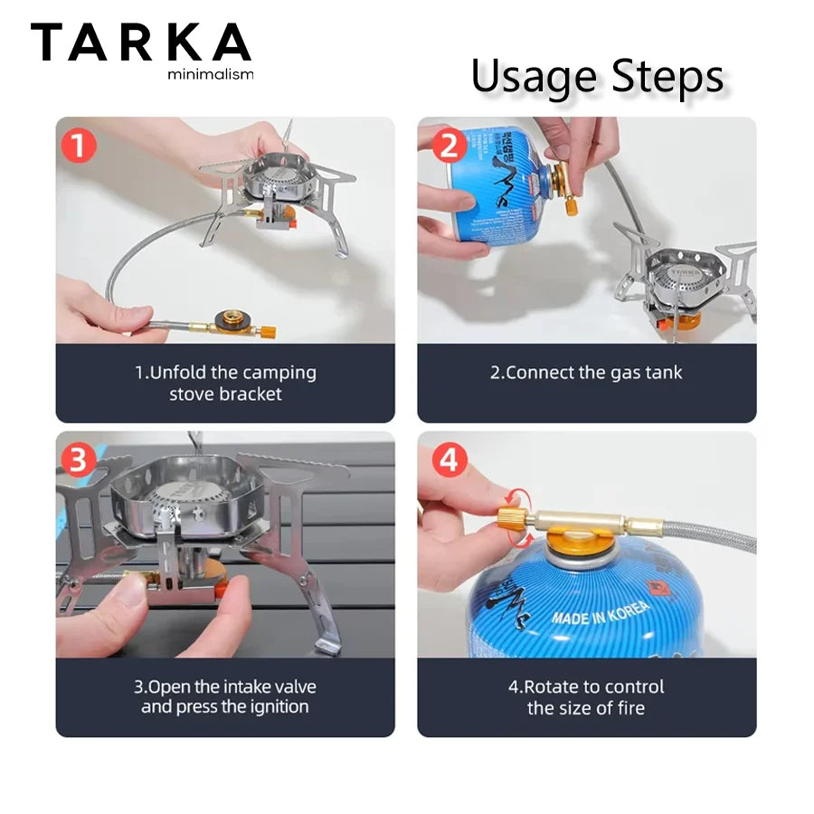 TARKA Klappbarer Camping-Gaskocher mit Windschutz – clever-campen Ansicht 6