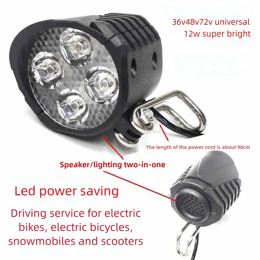 E-Bike Horn Beleuchtung 4 LED 12W 18W Wasserdicht – clever-campen Ansicht 2
