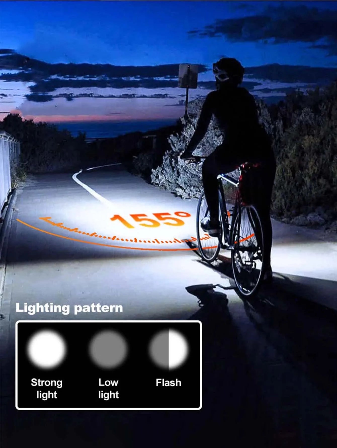 Solar Fahrradlicht mit Horn 120dB und USB-C Aufladung – clever-campen Ansicht 6