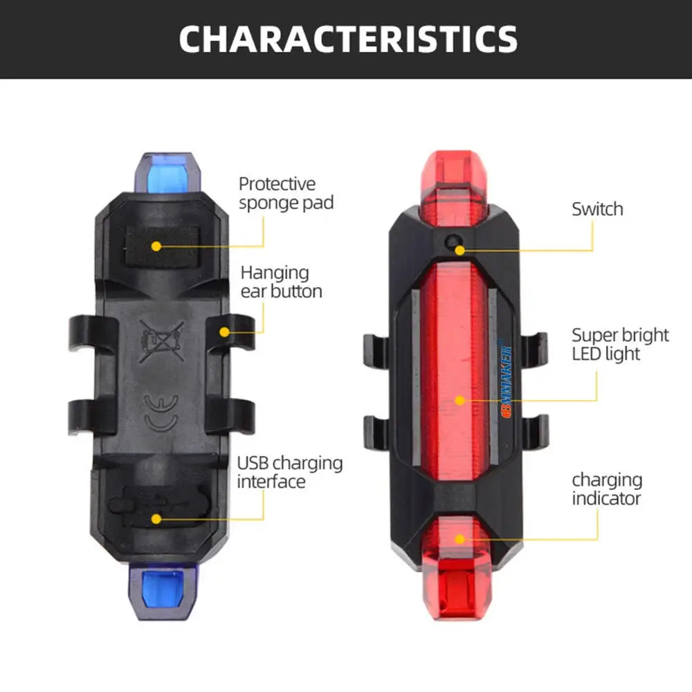 USB Velo Rücklicht Wasserdicht – Mountainbike & Rennvelo – clever-campen Ansicht 4