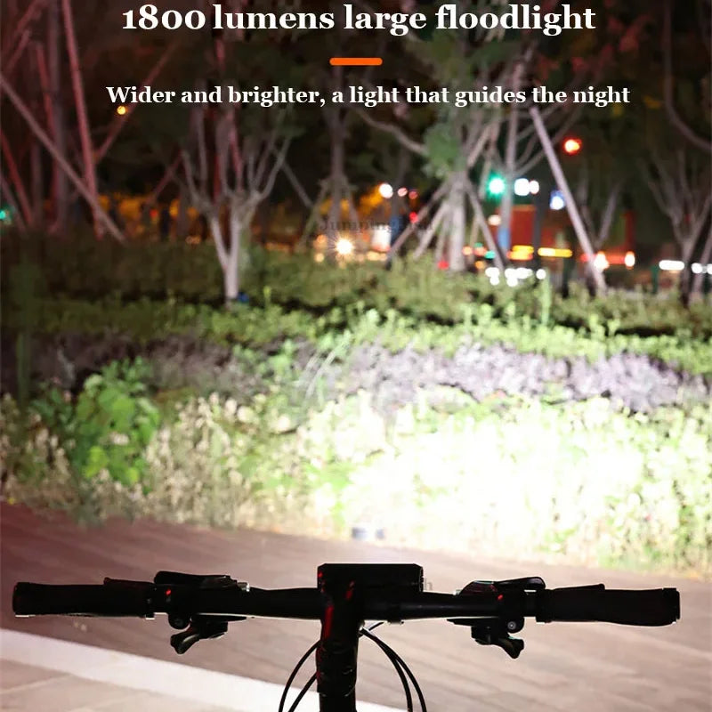 Helle 1800LM Fahrradlampe mit 2000mAh Akku – clever-campen Ansicht 5