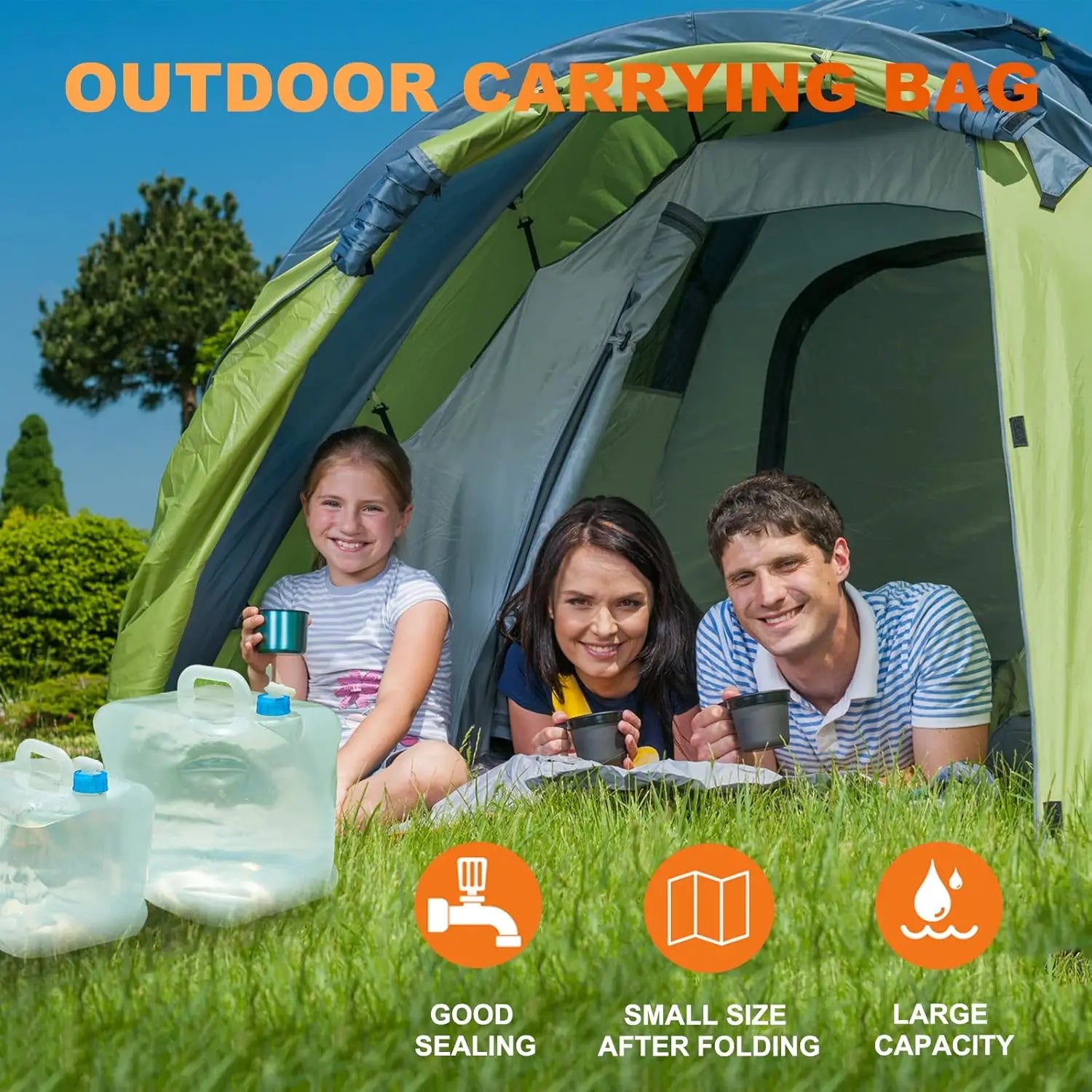 Tragbar Wasserbeutel 5-20l Faltbarer Wassersack – clever-campen Ansicht 2