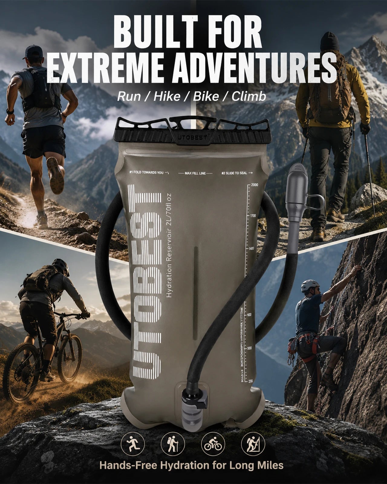 UTOBEST 2L Trinkblase für Camping & Outdoor – clever-campen Ansicht 6
